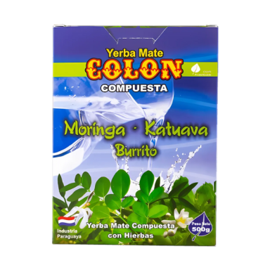 Yerba mate Colón Moringa-Katuava-burrito 500 gramos