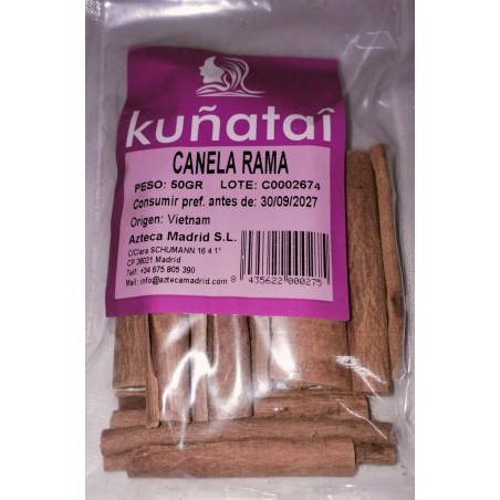 Canela rama 50 gramos.