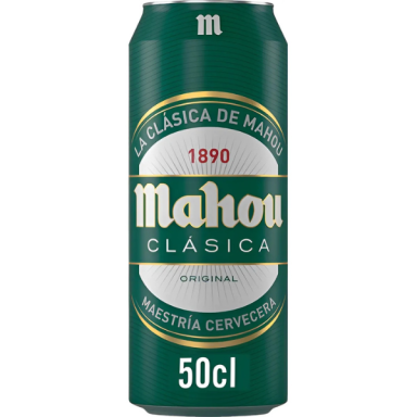 MAHOU cerveza clásica lata 50 cl.