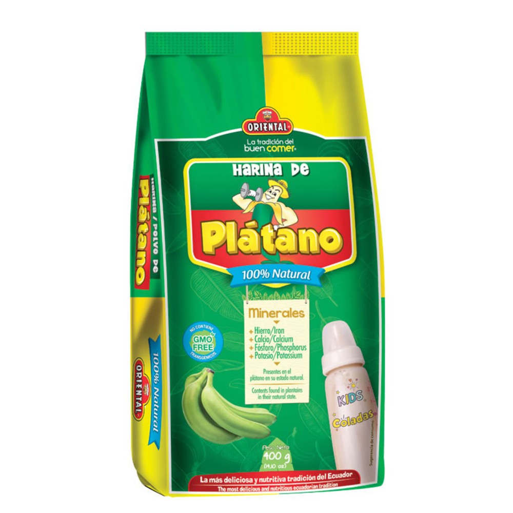 Polvo de platano 400 gramos.