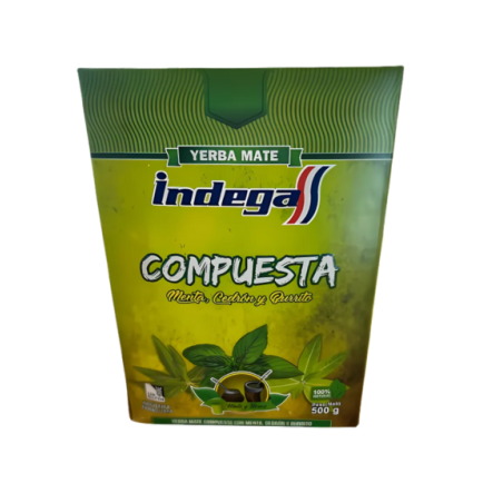 Yerba mate Indega compuesta menta, cedrón y burrito 500 gramos